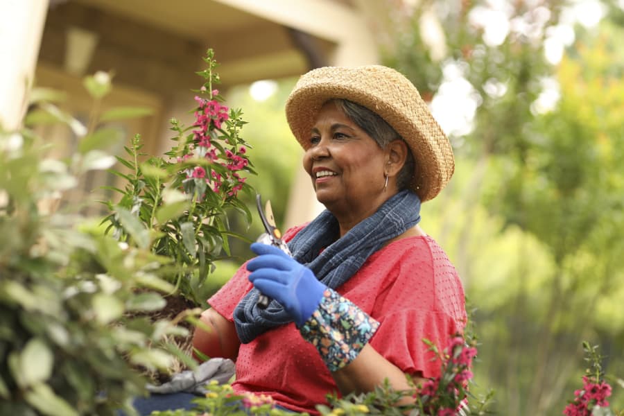 Senior woman gardening 
